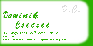 dominik csecsei business card